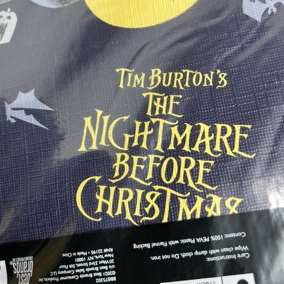 Disney Nightmare Before Christmas Tablecloth 70" Round Jack Skellington Pumpkins - Picture 7 of 12